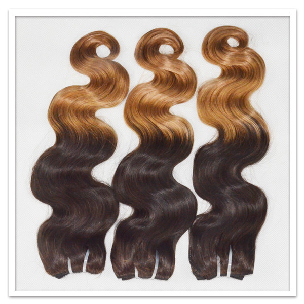 Two tone ombre color body wave hair weave  zj0039